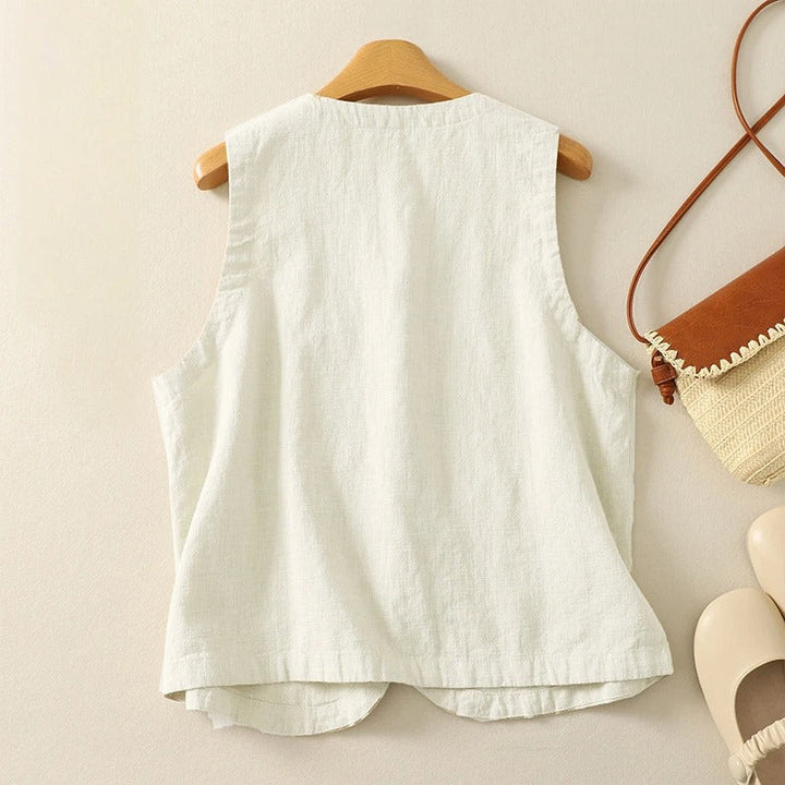 Mira | Women’s linen sleeveless vest