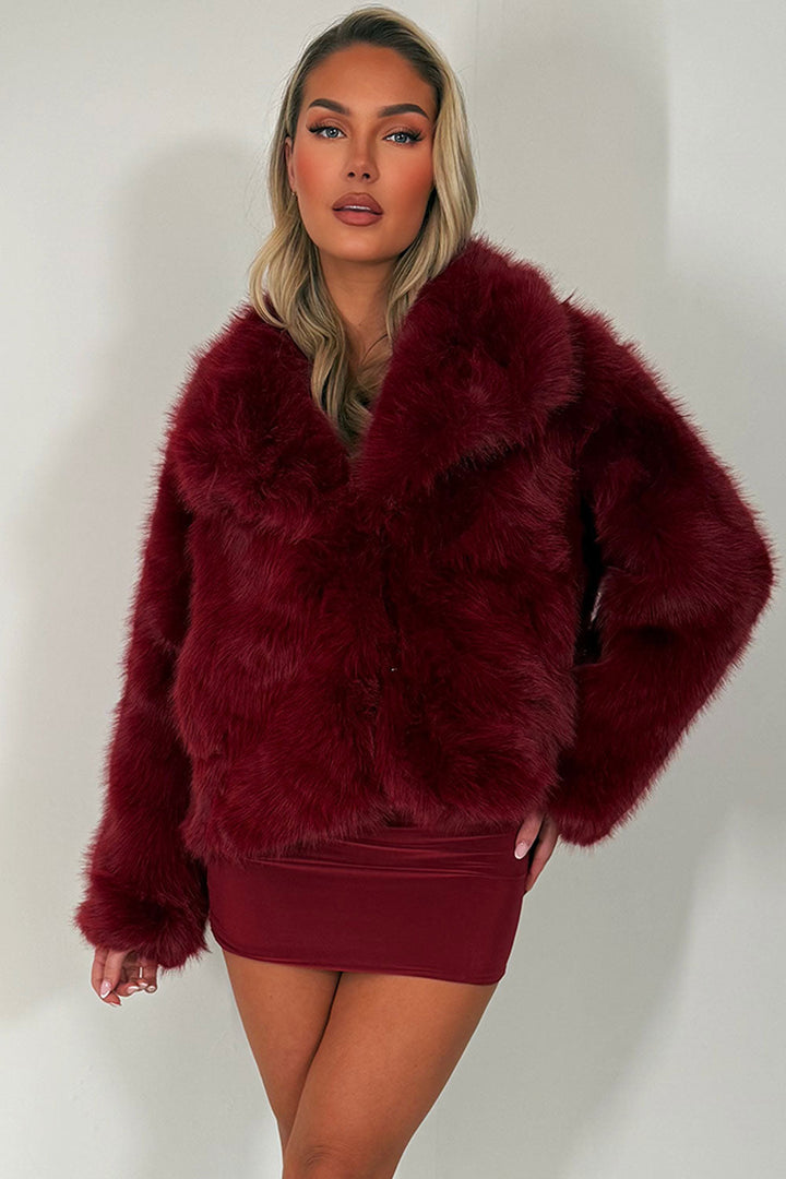 Ellorie | Women’s collared faux fur jacket