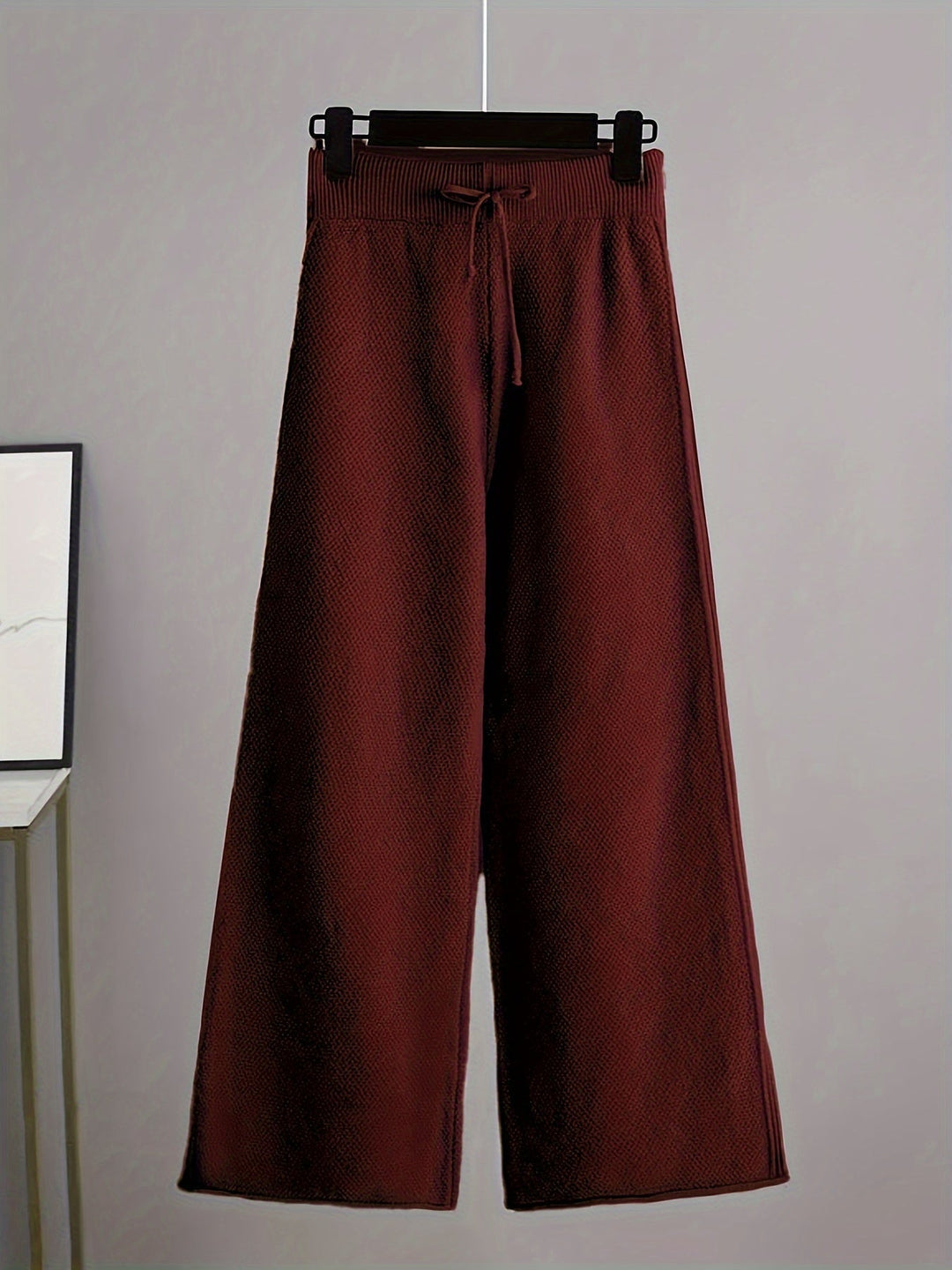 Maria | Women’s knit lounge set with crew neck and wide-leg pants