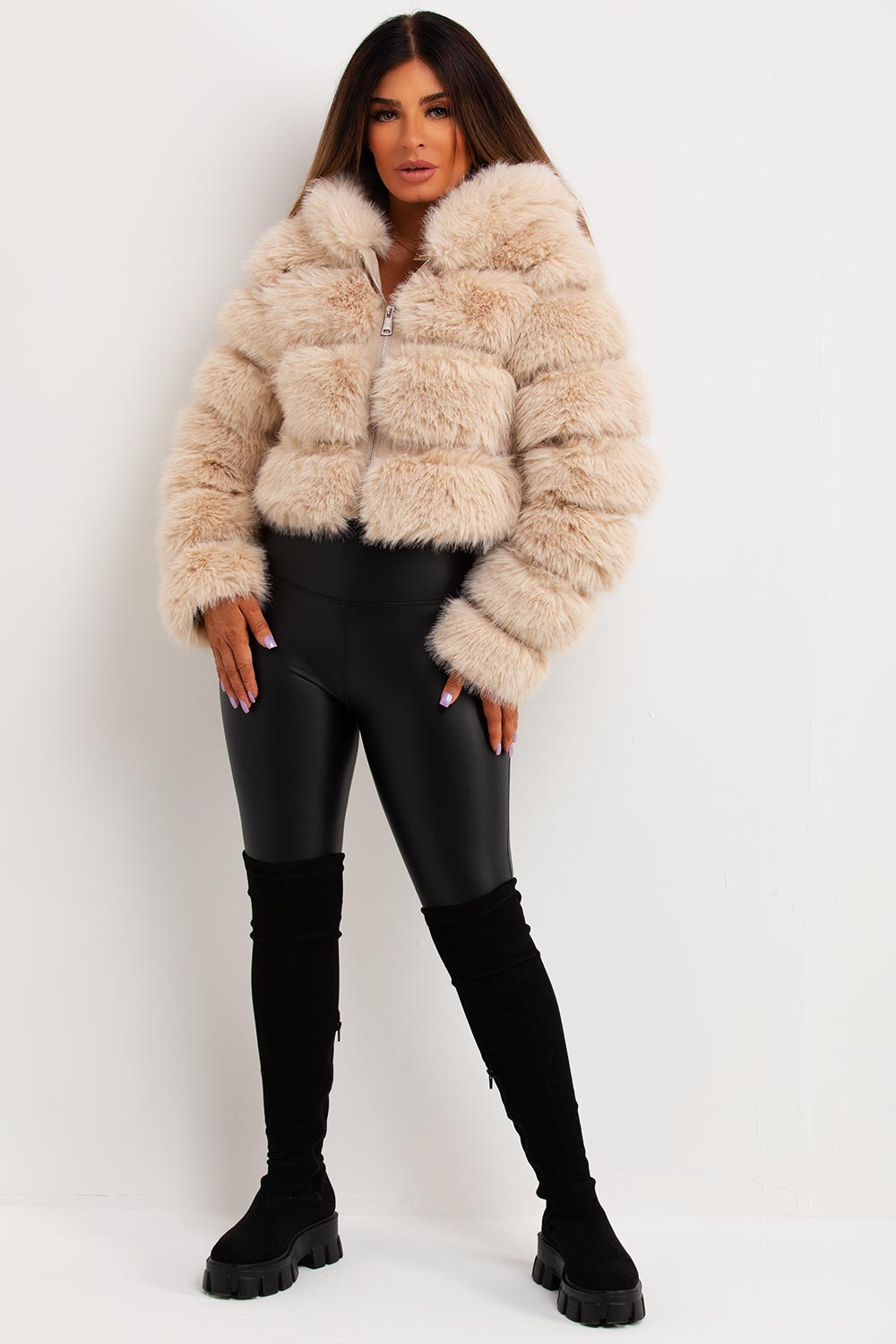 Indiee | Women’s hooded faux fur jacket