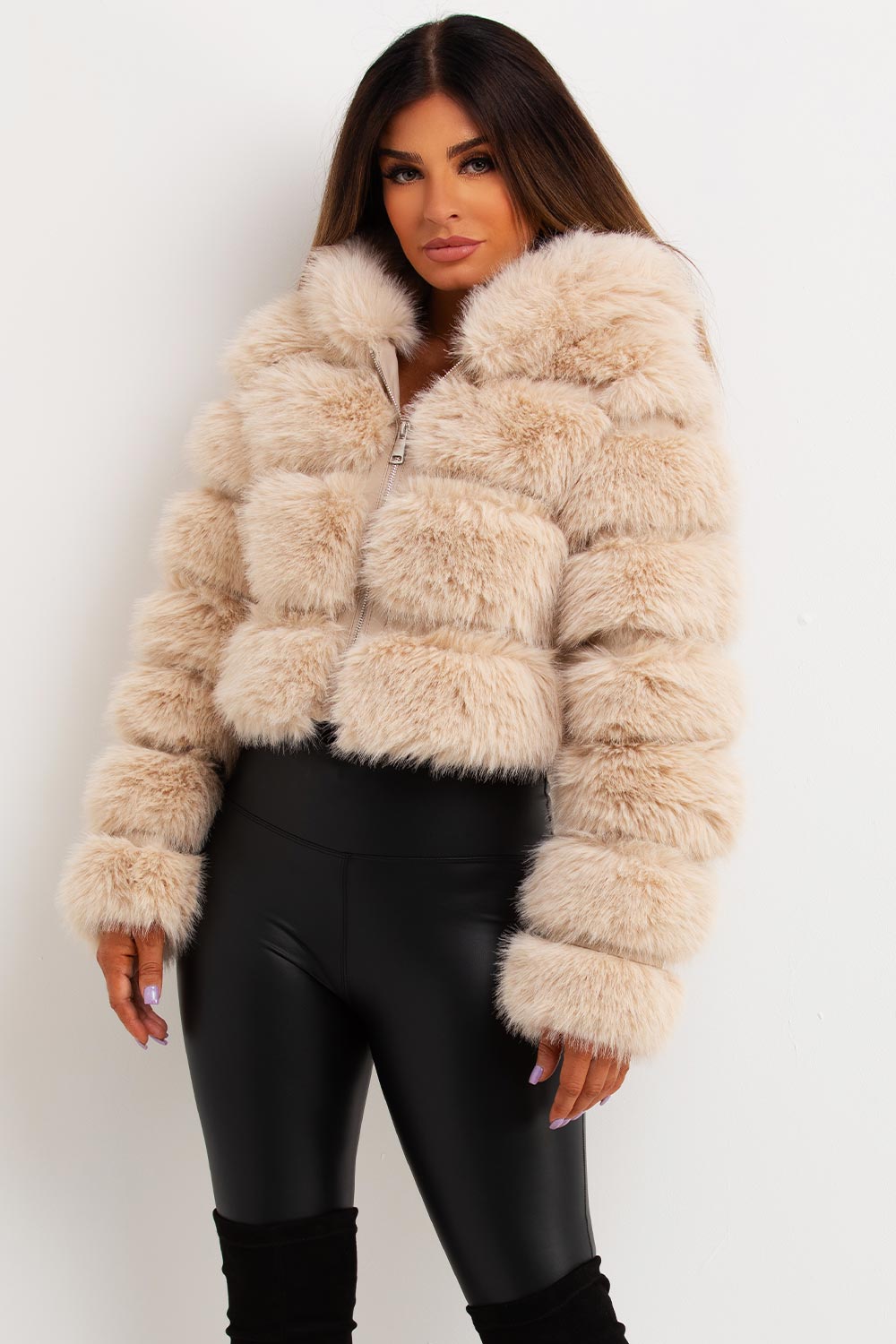 Indiee | Women’s hooded faux fur jacket
