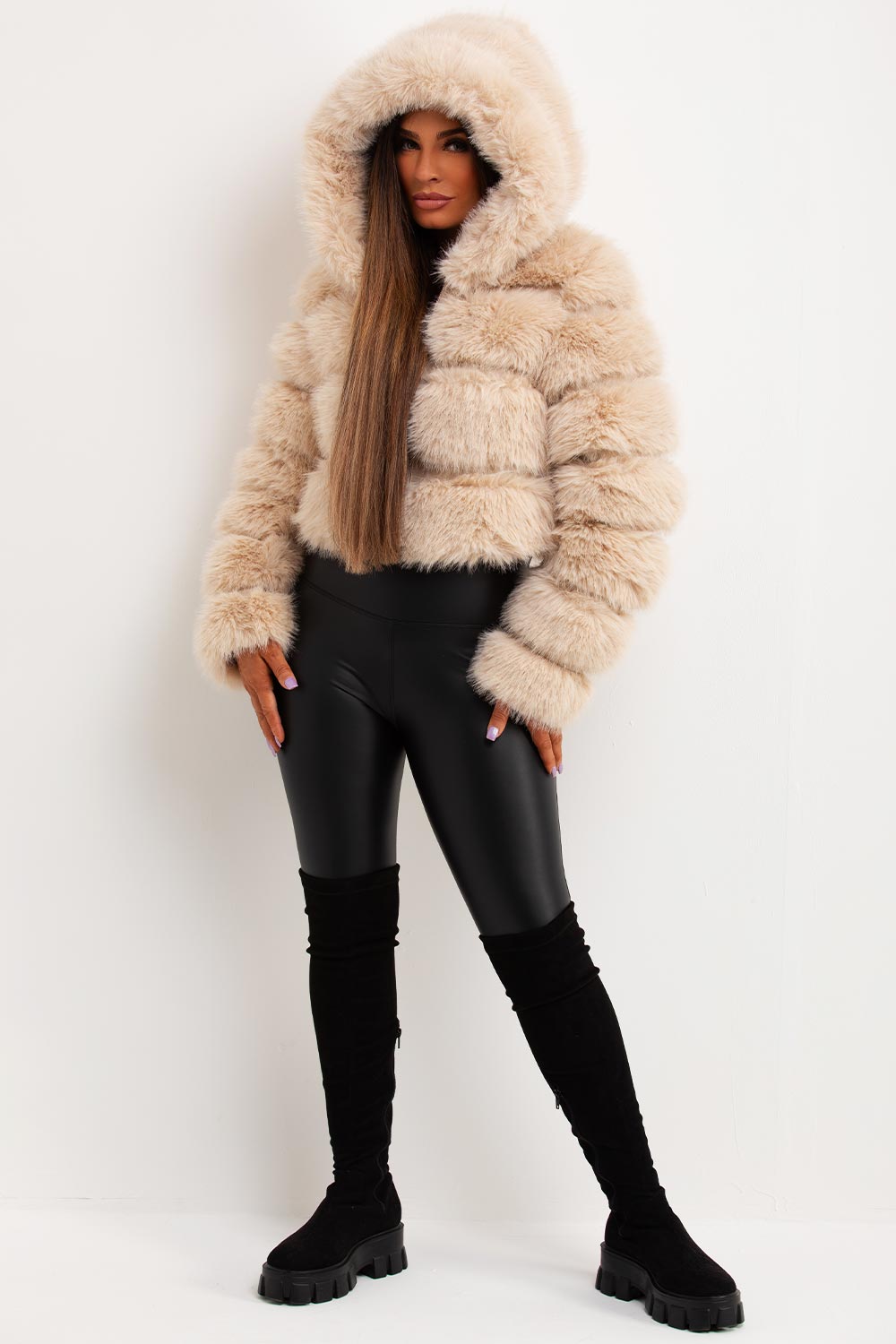 Indiee | Women’s hooded faux fur jacket