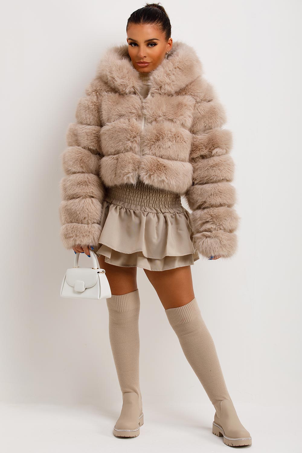 Indiee | Women’s hooded faux fur jacket