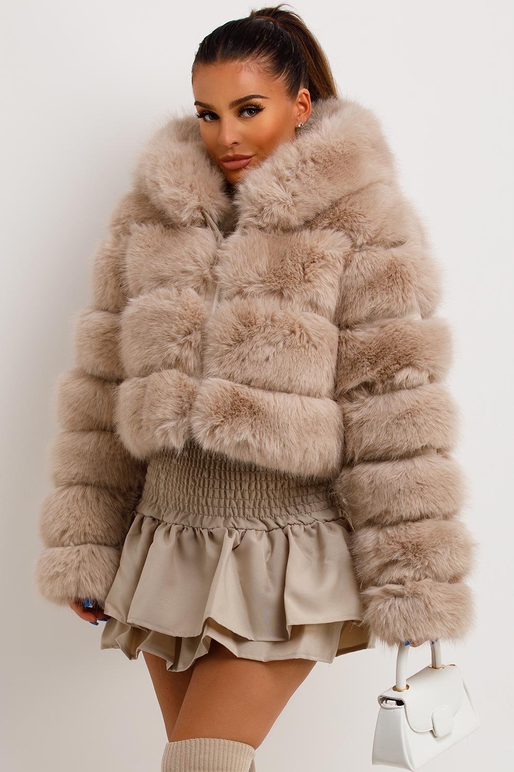 Indiee | Women’s hooded faux fur jacket