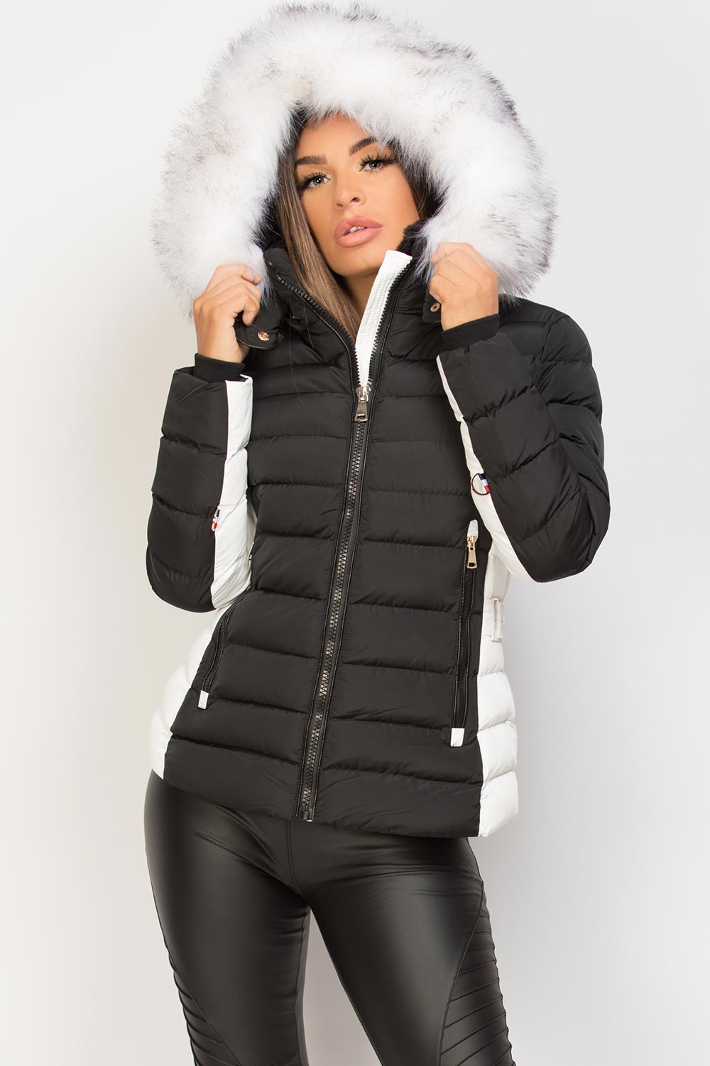 Noella | Women’s puffer jacket with detachable faux fur hood