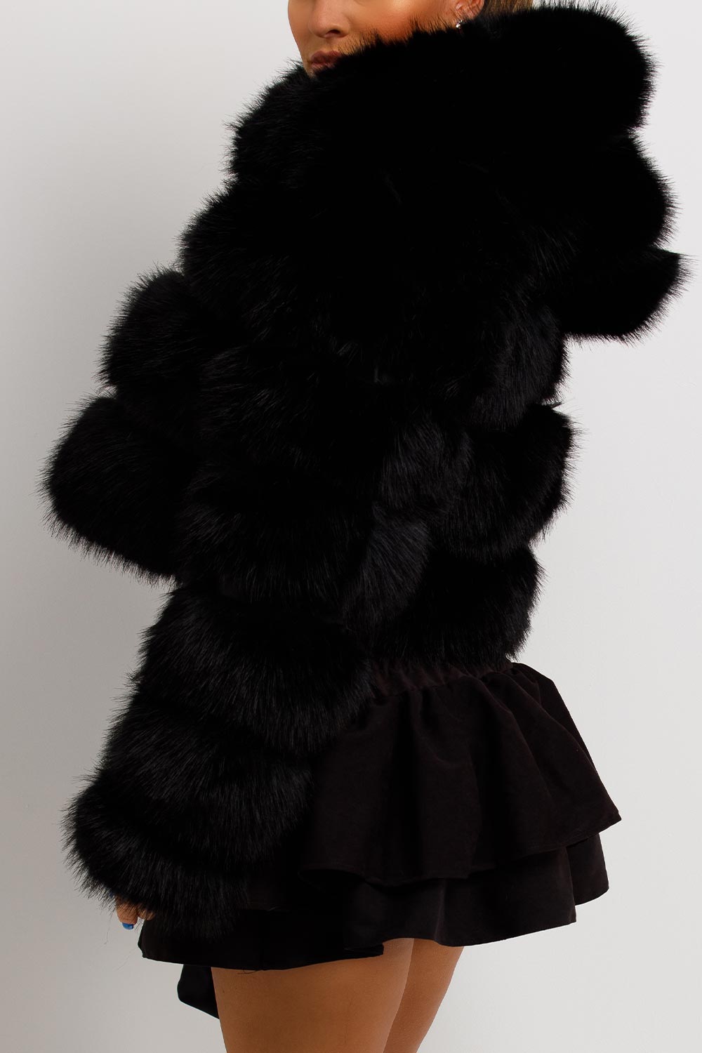 Loretta | Women’s faux fur jacket with hood