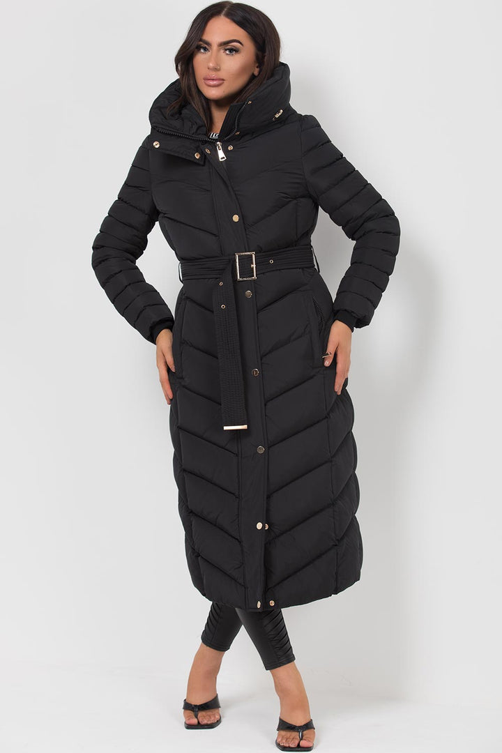 Avalee | Women’s long puffer coat with belt