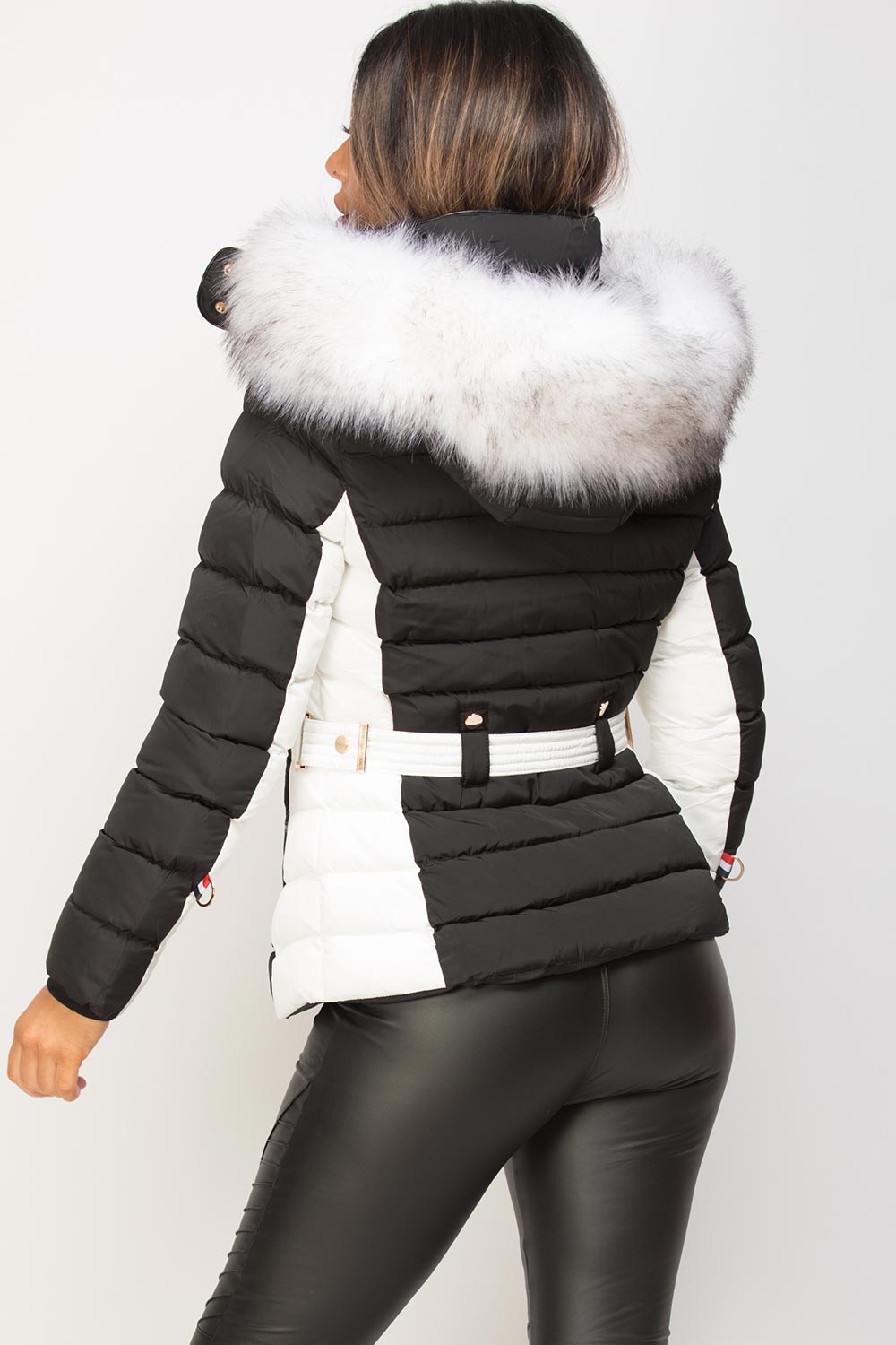 Noella | Women’s puffer jacket with detachable faux fur hood