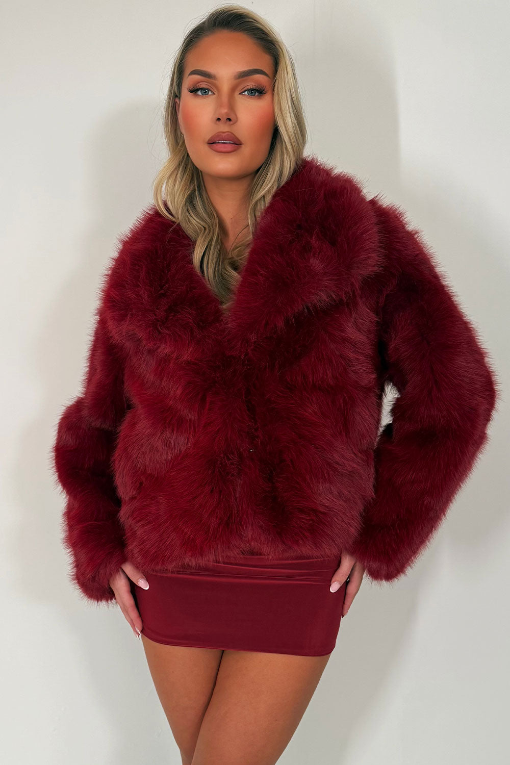 Ellorie | Women’s collared faux fur jacket