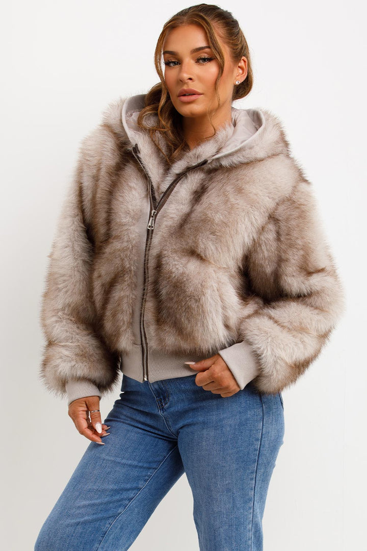 Clarice | Women’s faux fur hooded coat