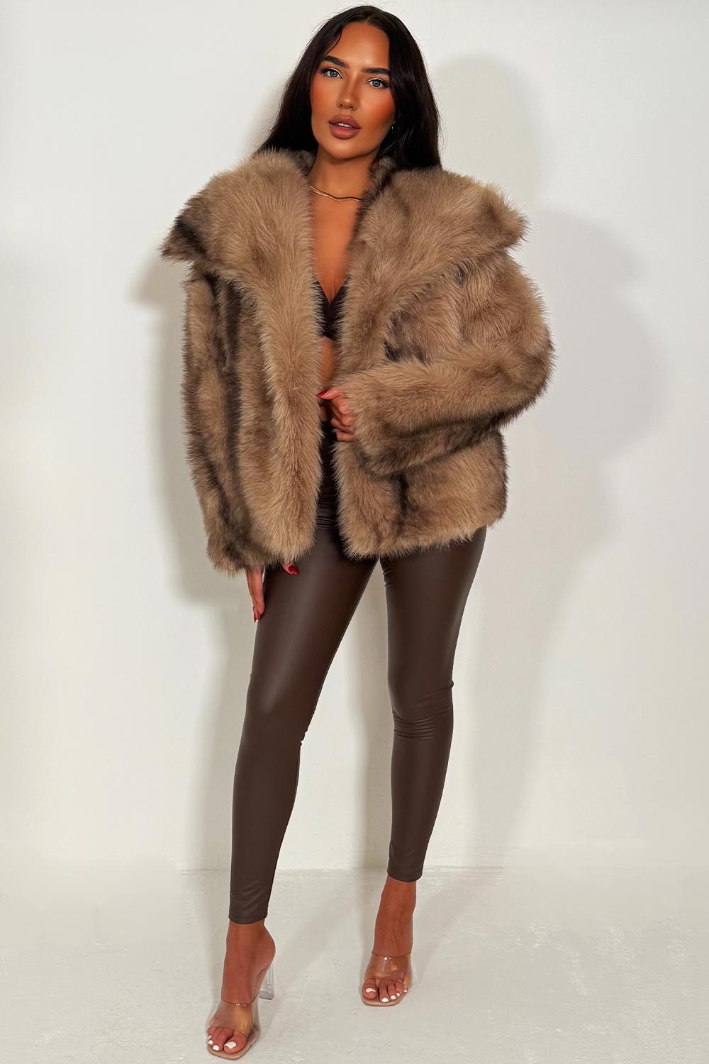 Imani | Women’s collared faux fur jacket