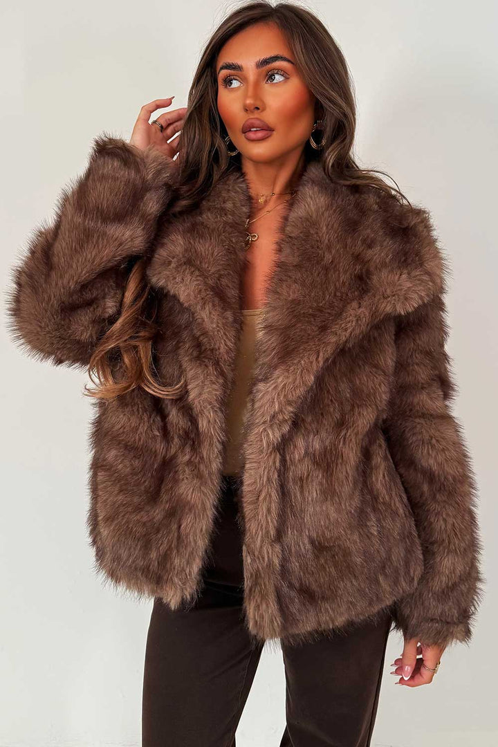 Liviah | Women’s collared faux fur jacket