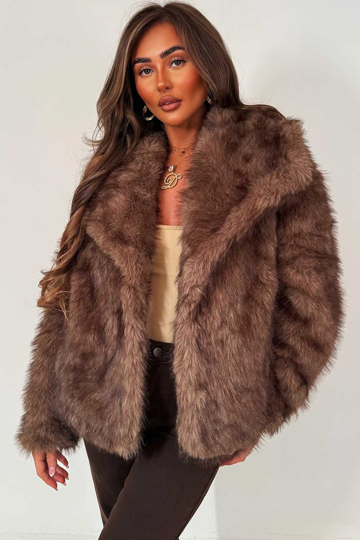 Liviah | Women’s collared faux fur jacket