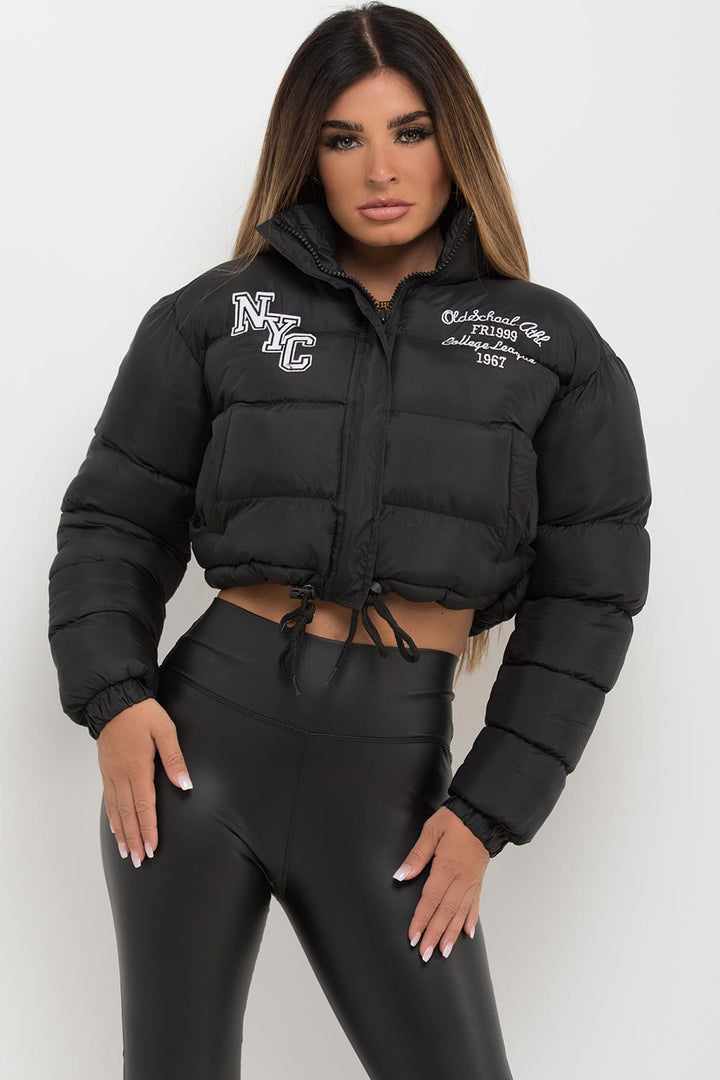 Lyrielle | Women’s cropped puffer jacket with embroidery