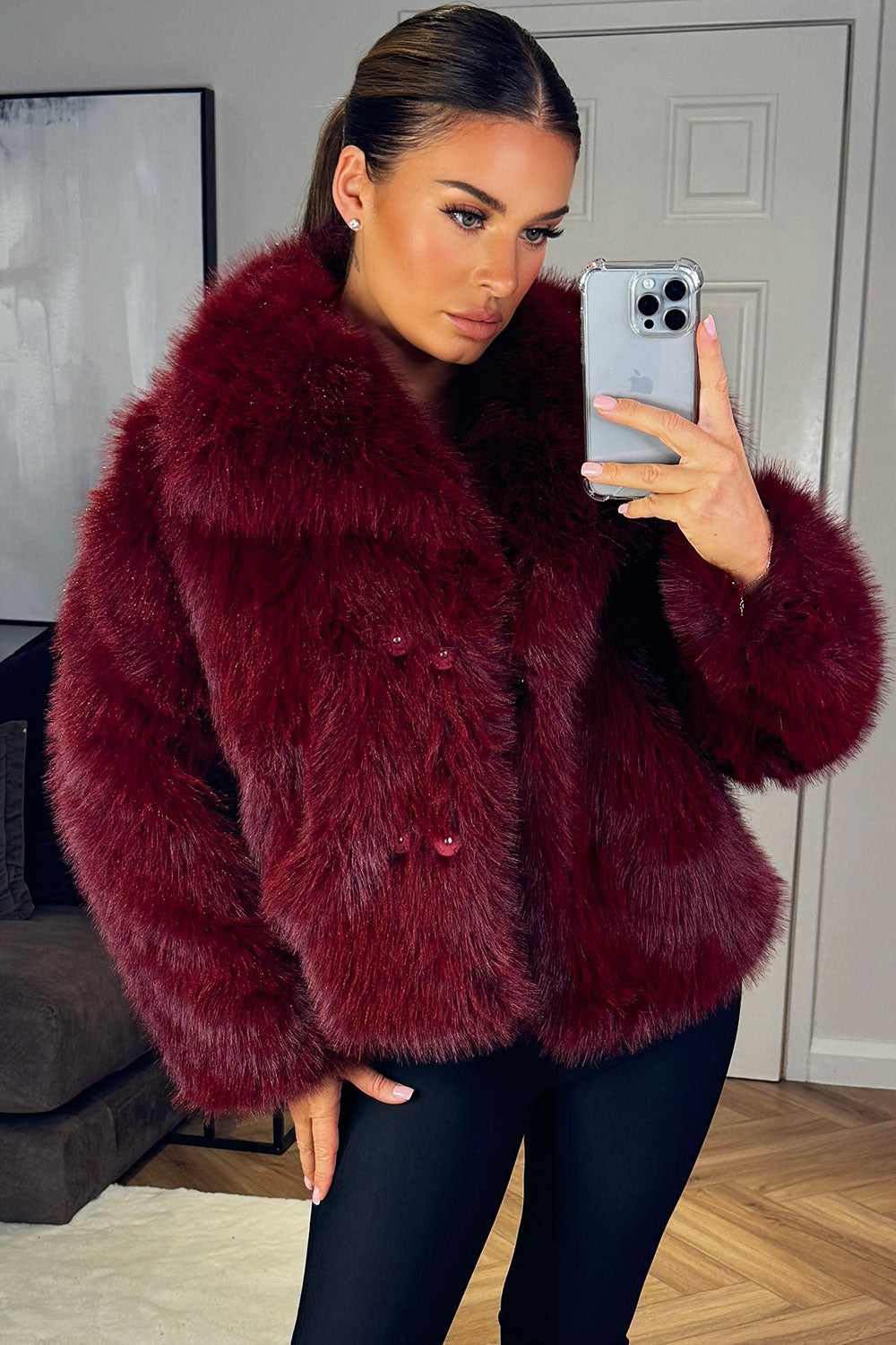 Briarlee | Women’s short plush faux fur jacket