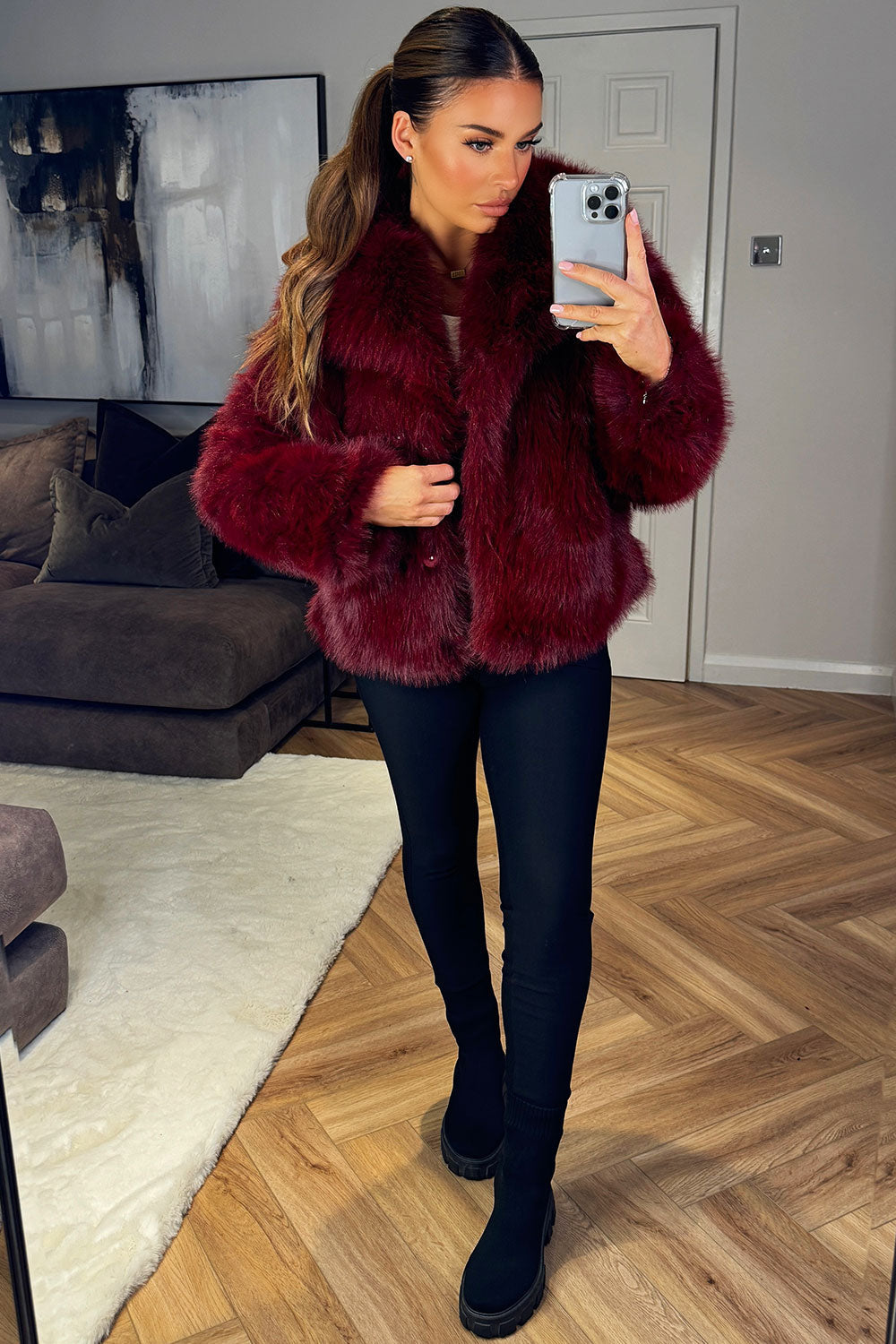 Briarlee | Women’s short plush faux fur jacket