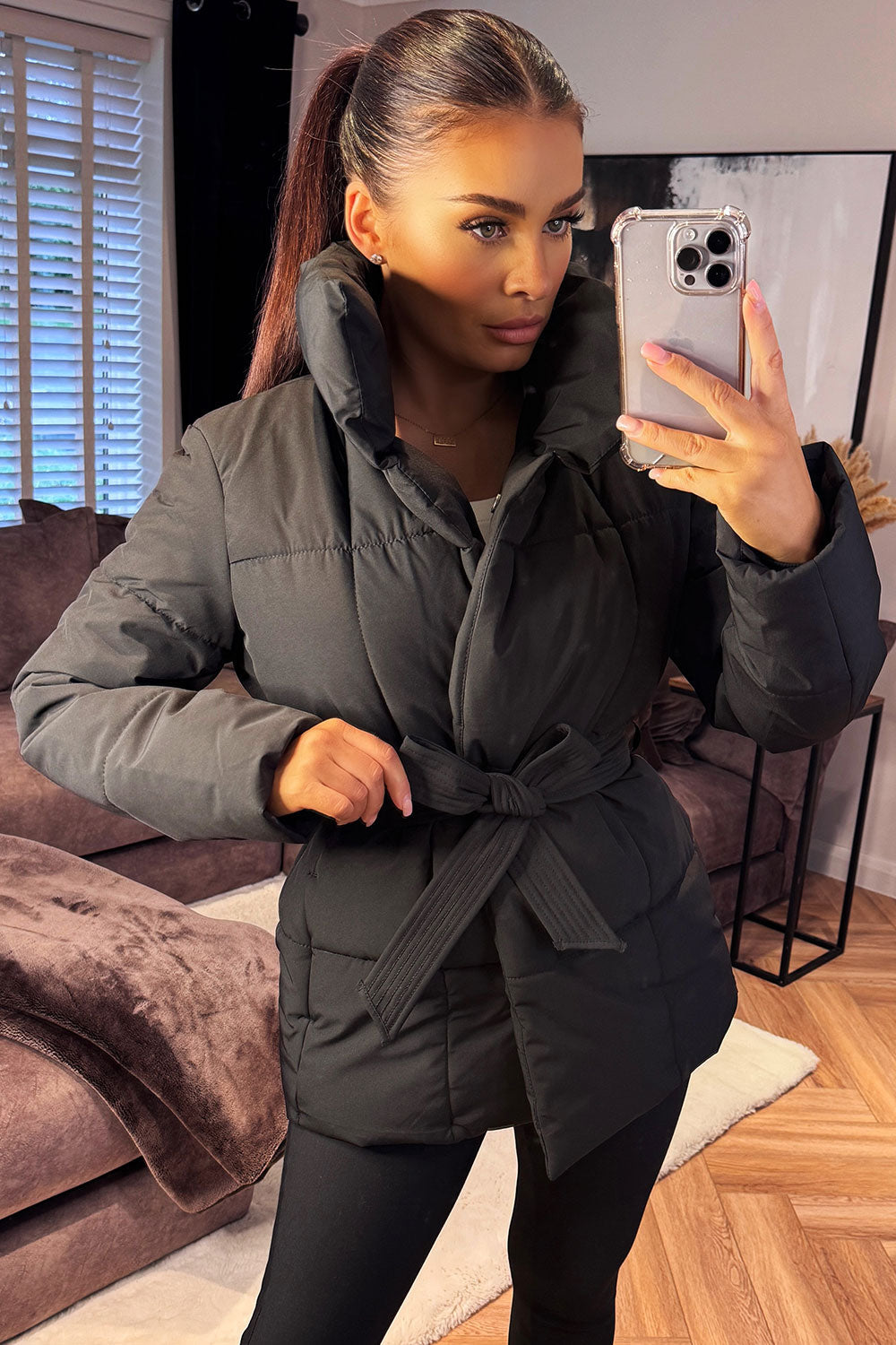 Reya | Women’s duvet padded jacket with belt