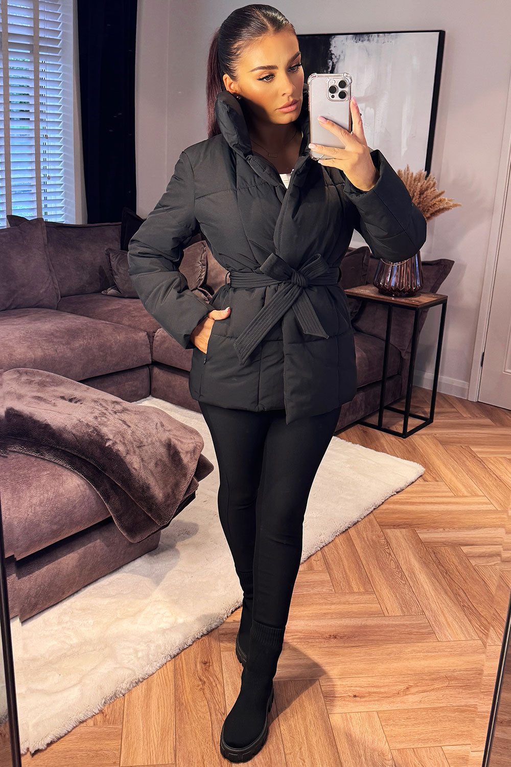 Reya | Women’s duvet padded jacket with belt