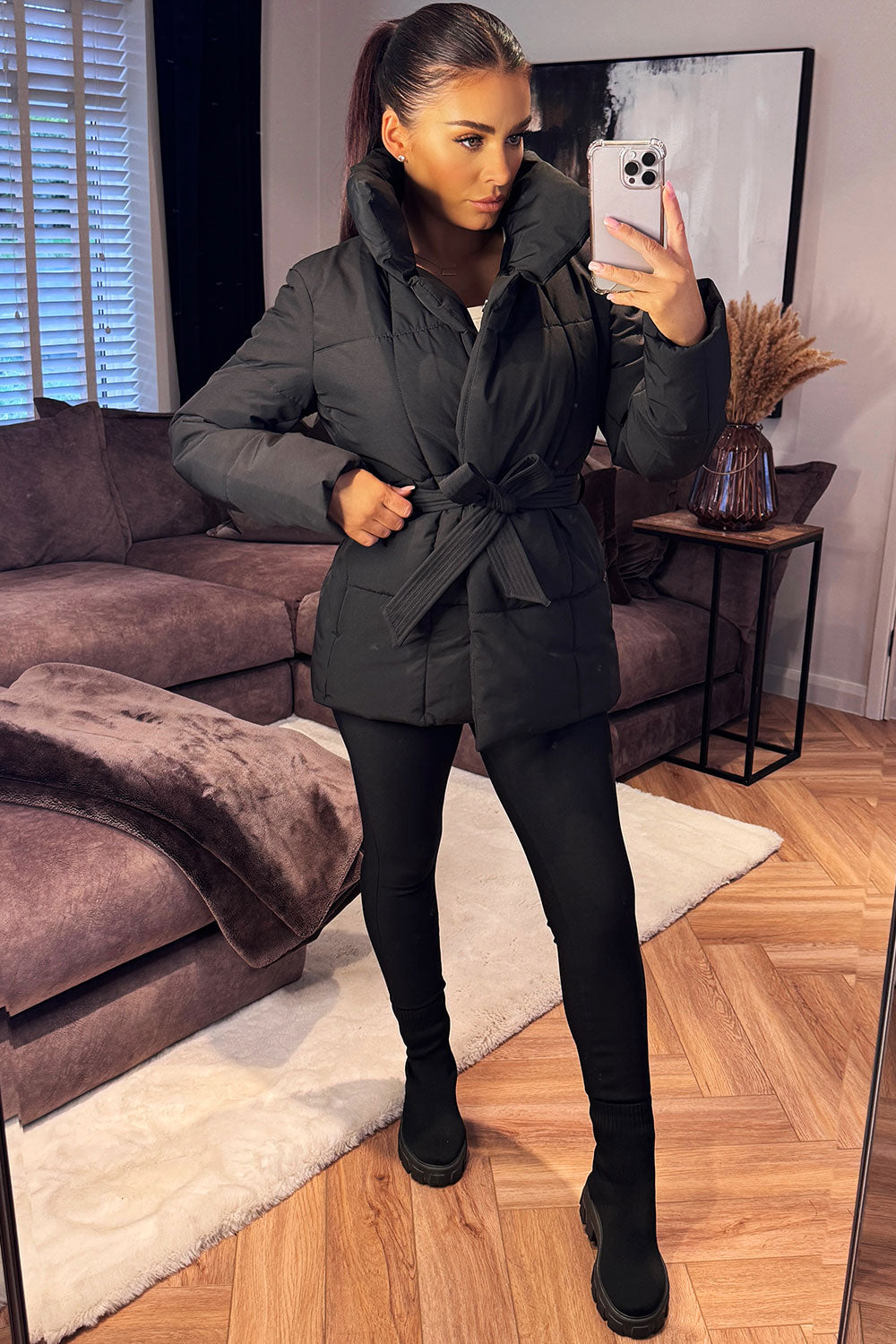 Reya | Women’s duvet padded jacket with belt