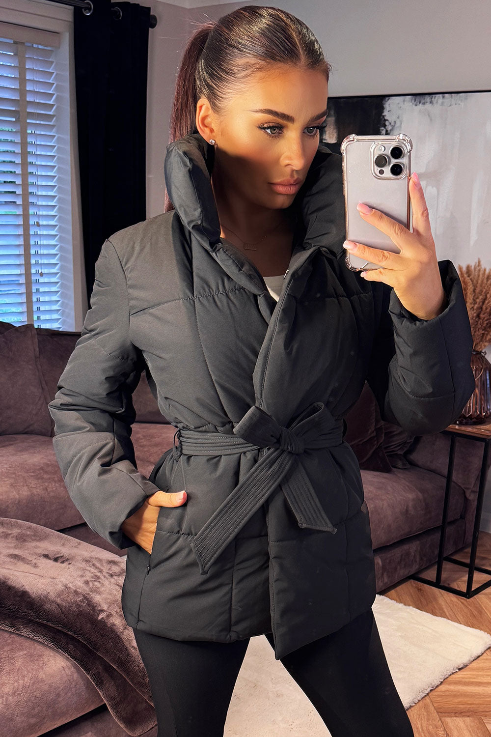 Reya | Women’s duvet padded jacket with belt