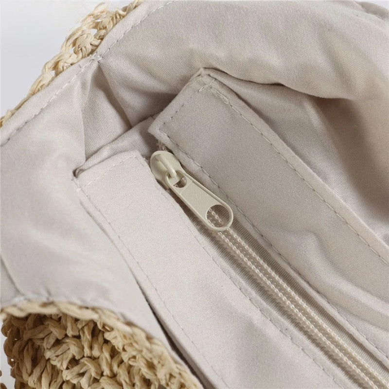 Kaylee | Women’s tote bag with wicker design and interior pocket