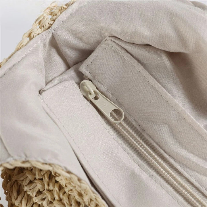 Kaylee | Women’s tote bag with wicker design and interior pocket