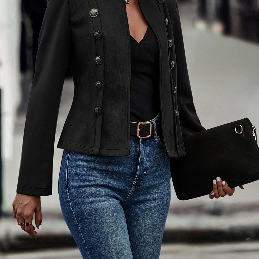 Xyra | Women's suede double-breasted jacket