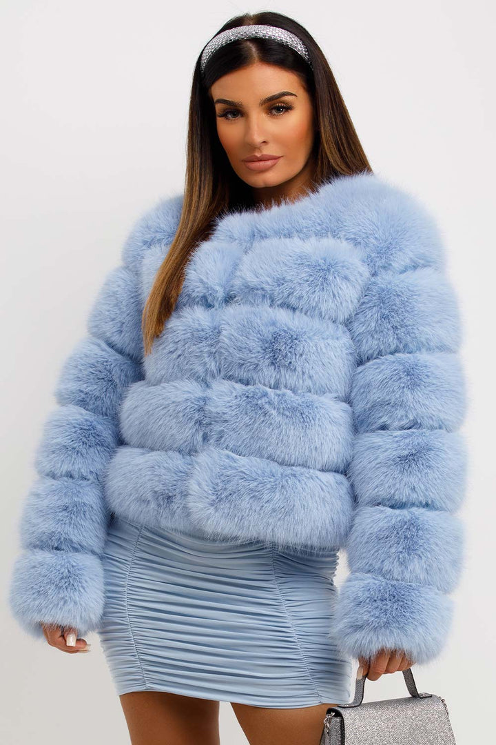 Emeraude | Women’s faux fur bubble jacket