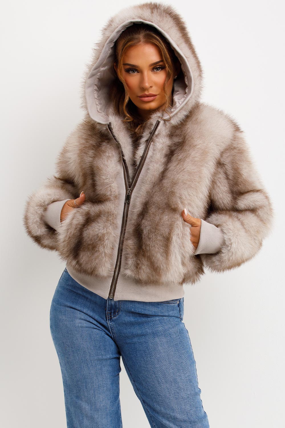 Clarice | Women’s faux fur hooded coat