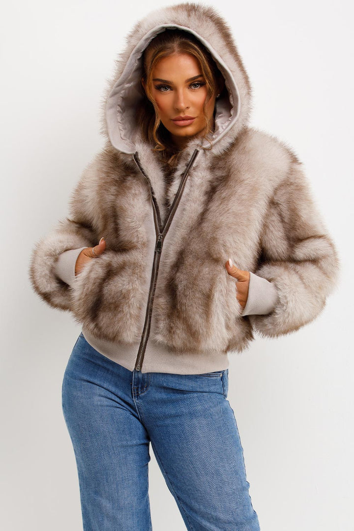 Clarice | Women’s faux fur hooded coat