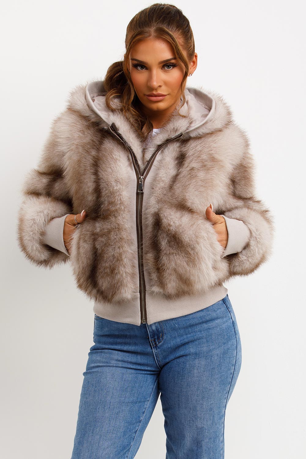 Clarice | Women’s faux fur hooded coat