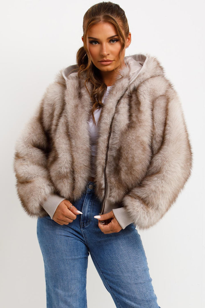 Clarice | Women’s faux fur hooded coat