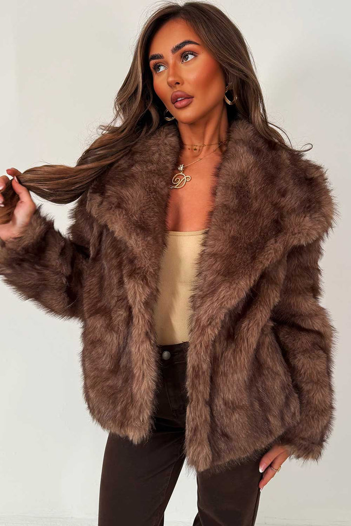 Liviah | Women’s collared faux fur jacket
