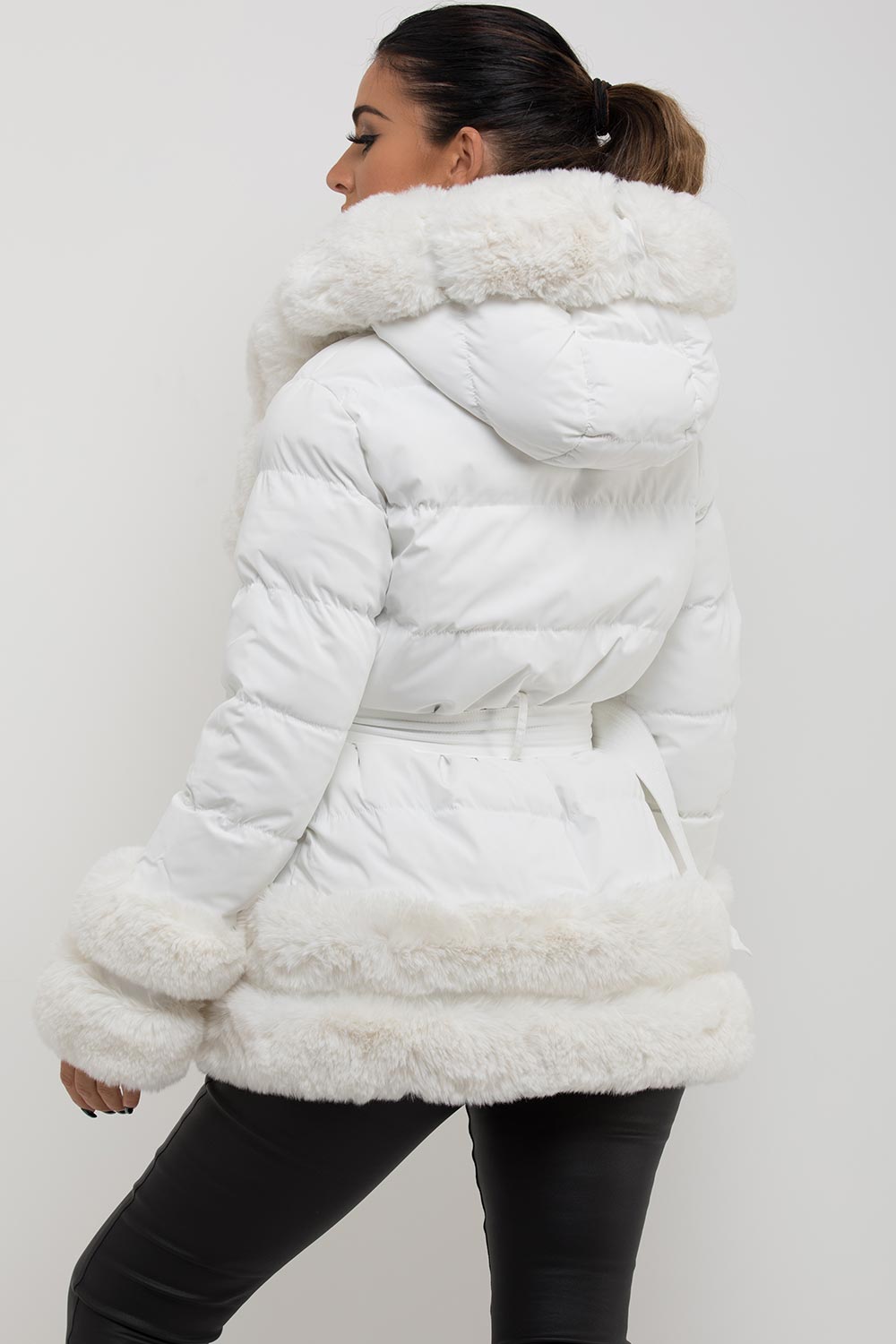 Nayeli | Women’s puffer jacket with faux fur trim