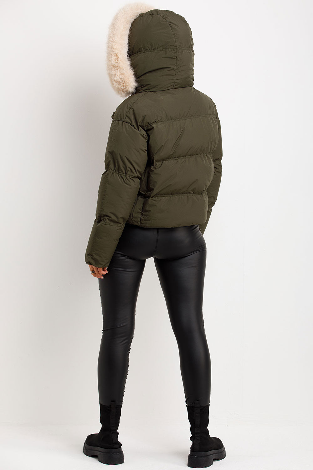 Aven | Women’s puffer jacket with faux fur hood