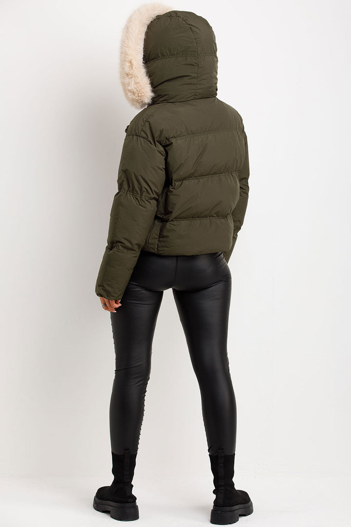 Aven | Women’s puffer jacket with faux fur hood