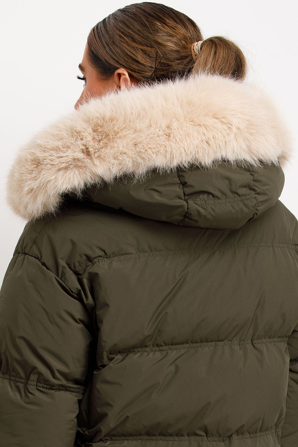Aven | Women’s puffer jacket with faux fur hood