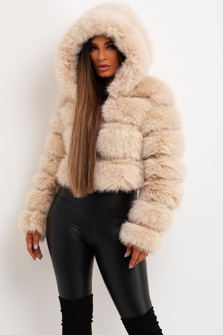 Indiee | Women’s hooded faux fur jacket