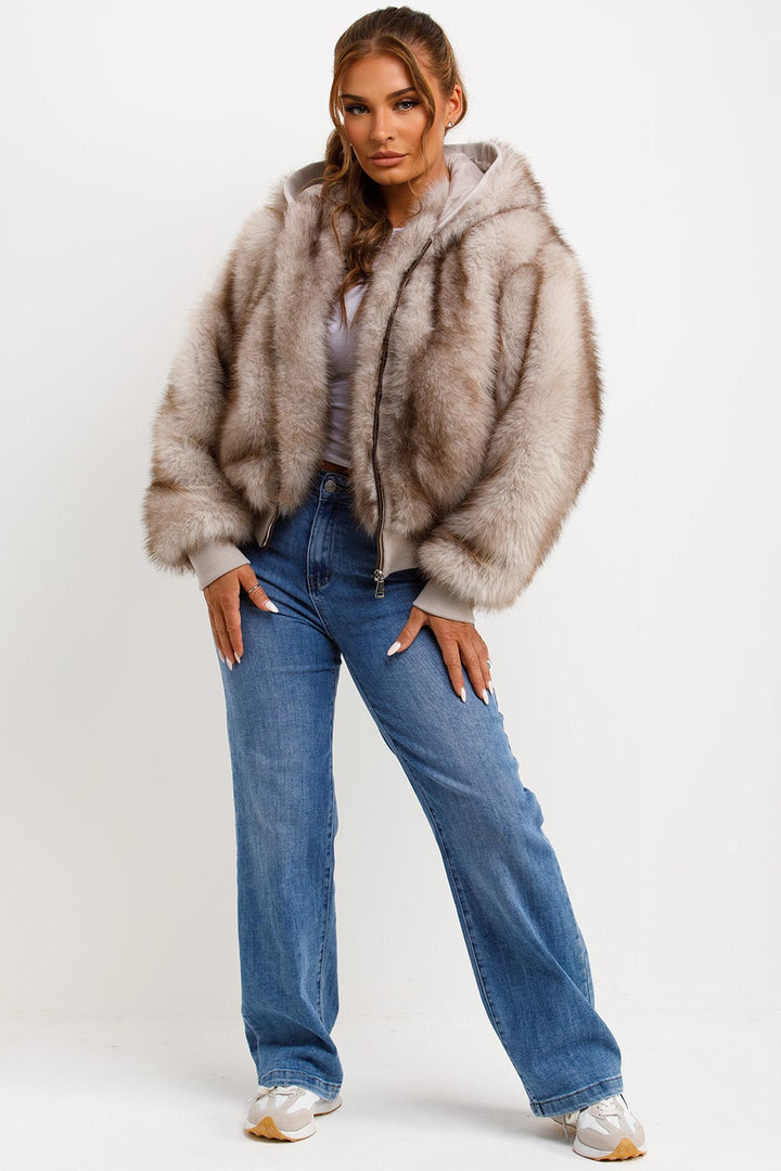 Clarice | Women’s faux fur hooded coat