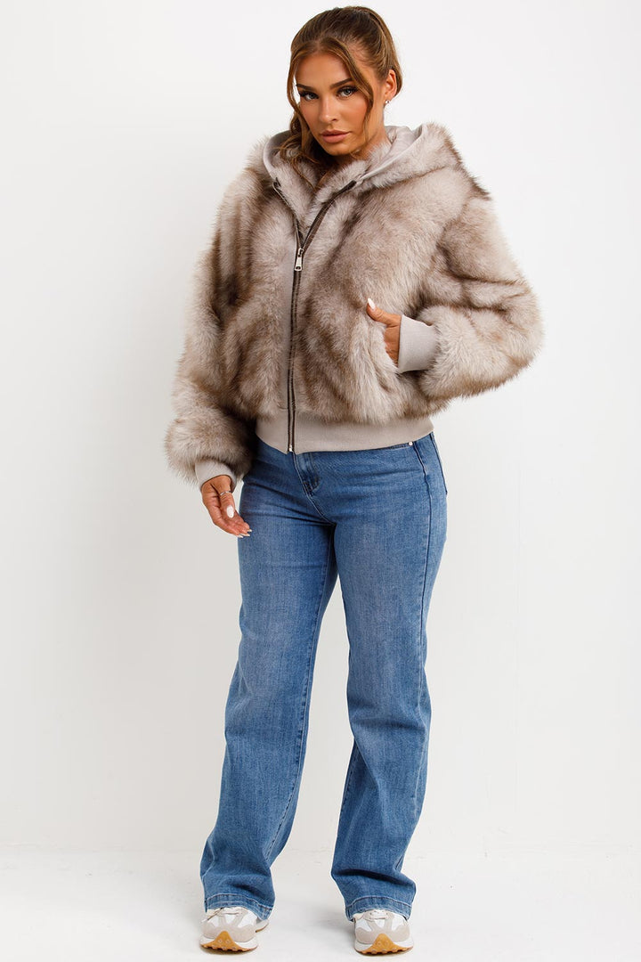Clarice | Women’s faux fur hooded coat