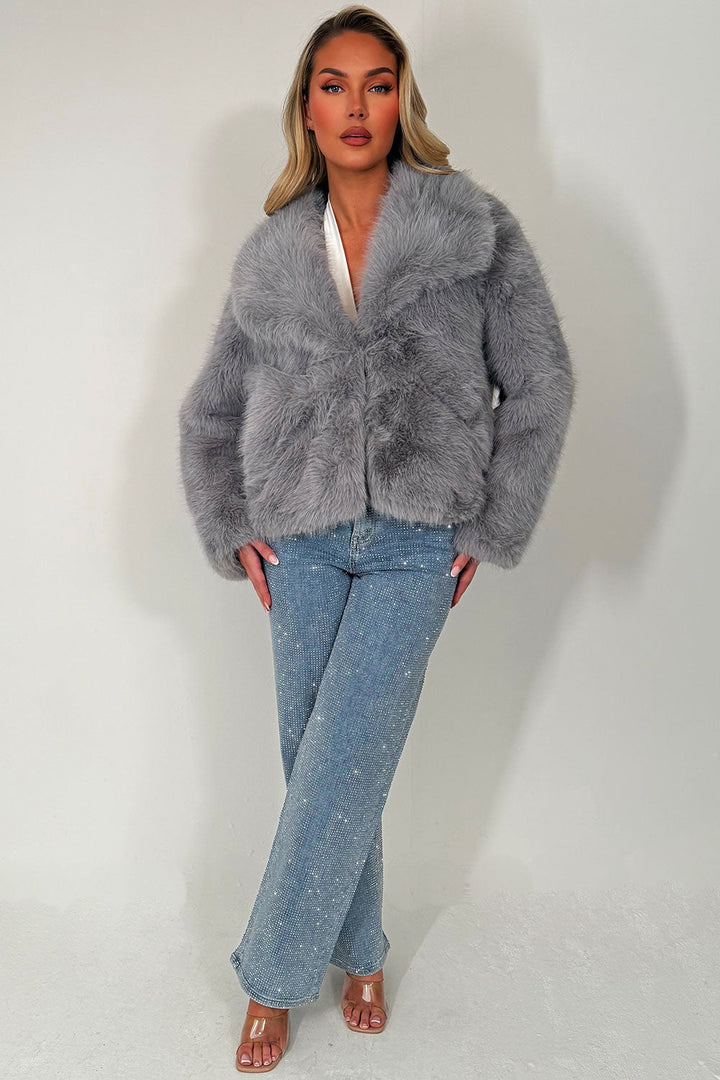 Yaneli | Women’s collared faux fur jacket