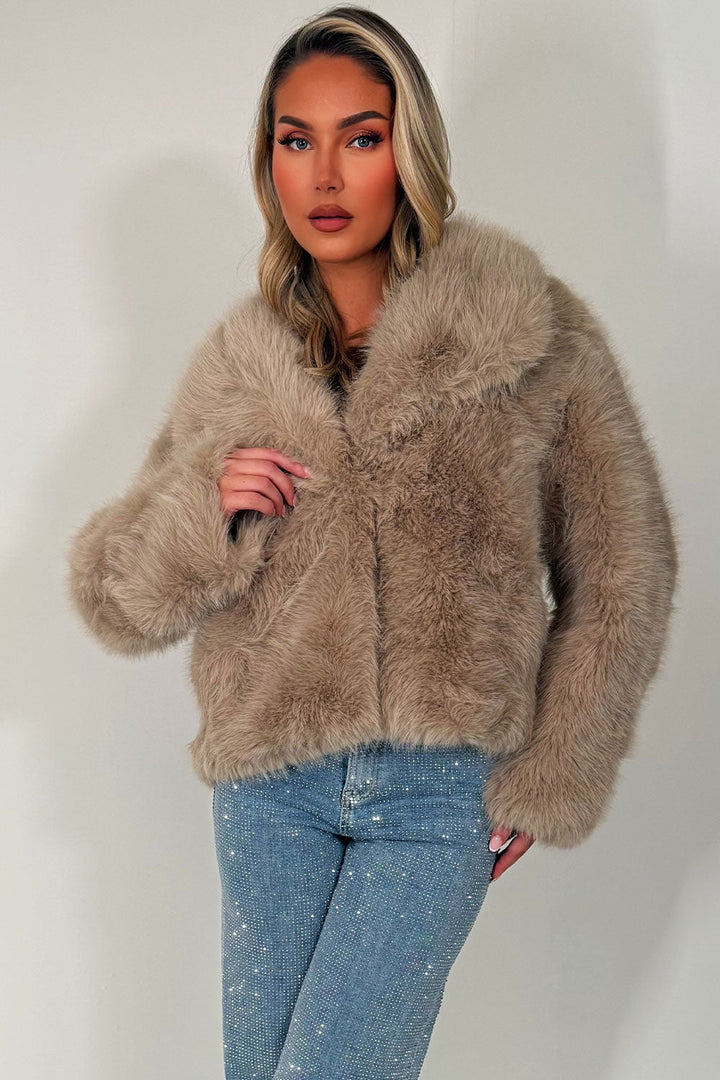 Emera | Women’s collared faux fur jacket