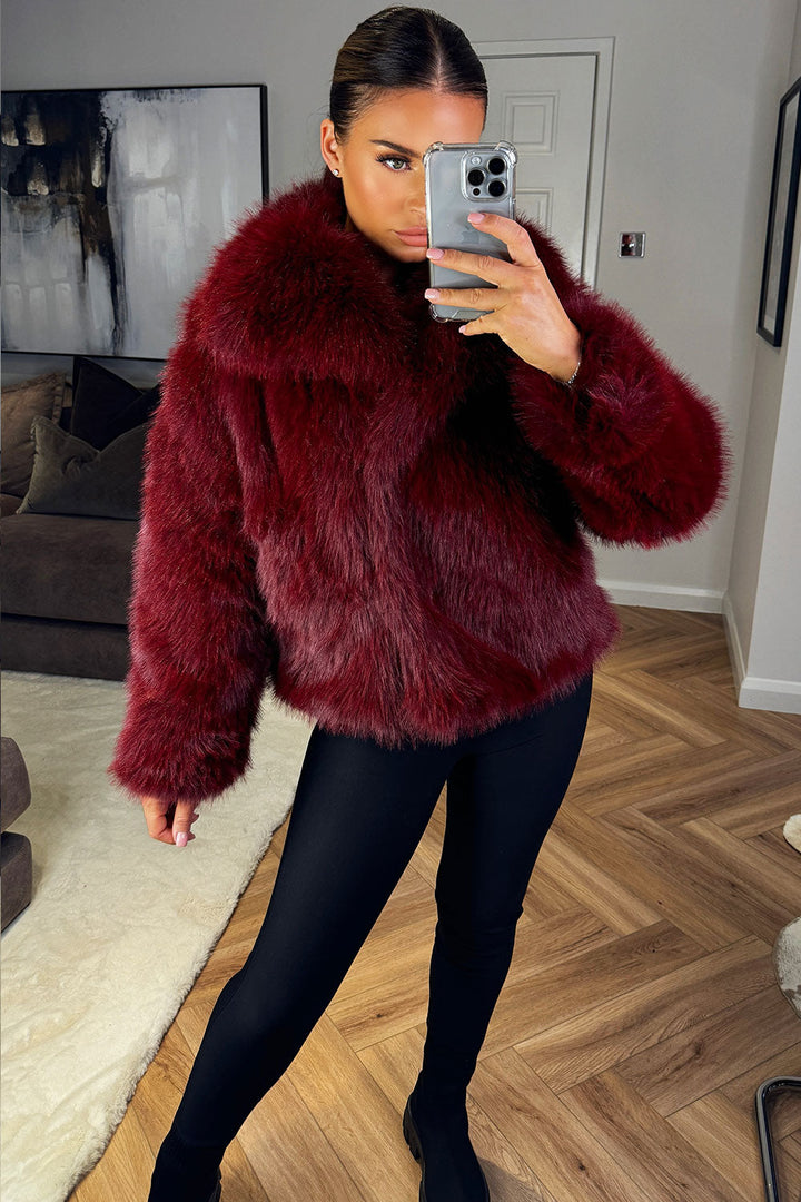 Briarlee | Women’s short plush faux fur jacket