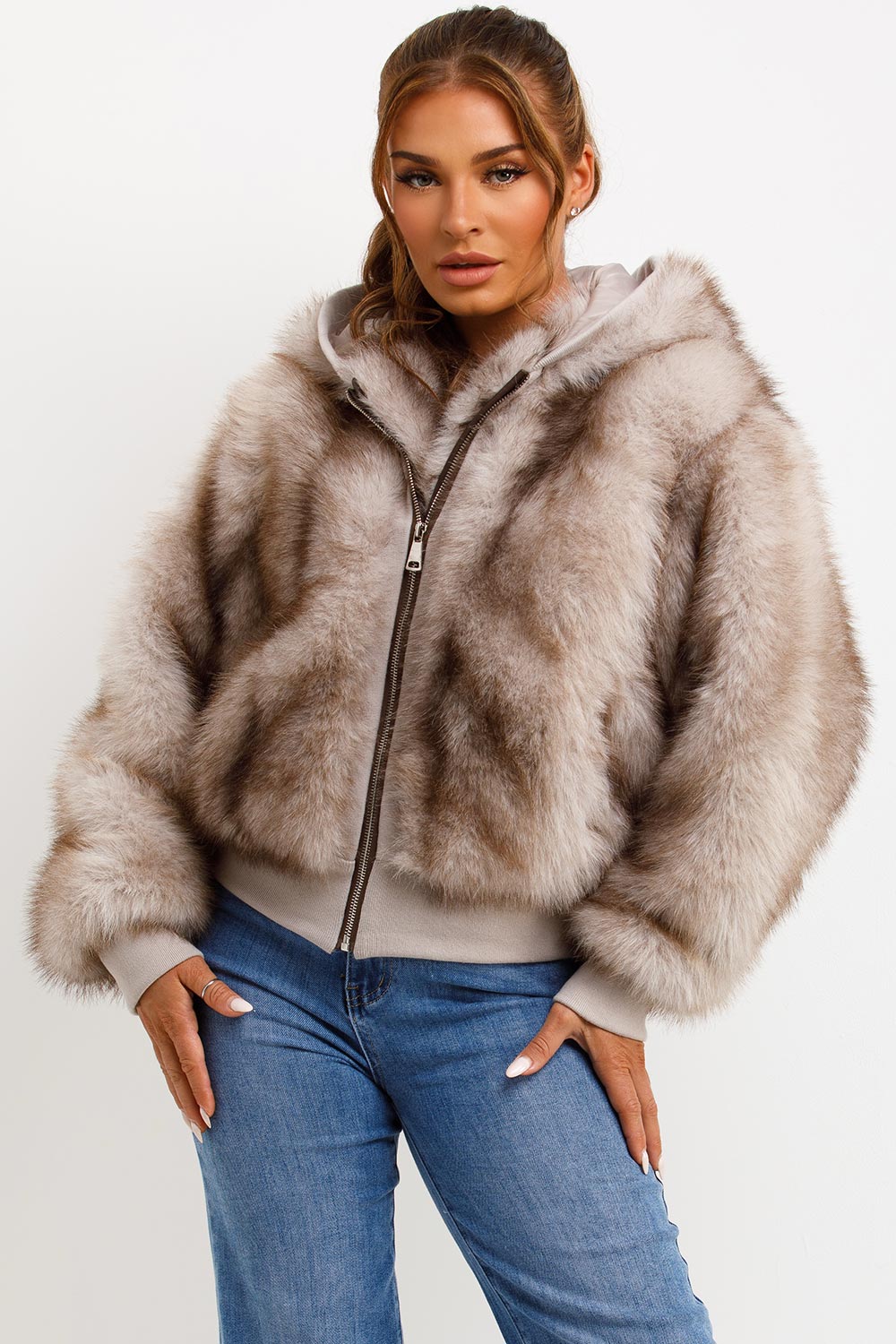 Clarice | Women’s faux fur hooded coat