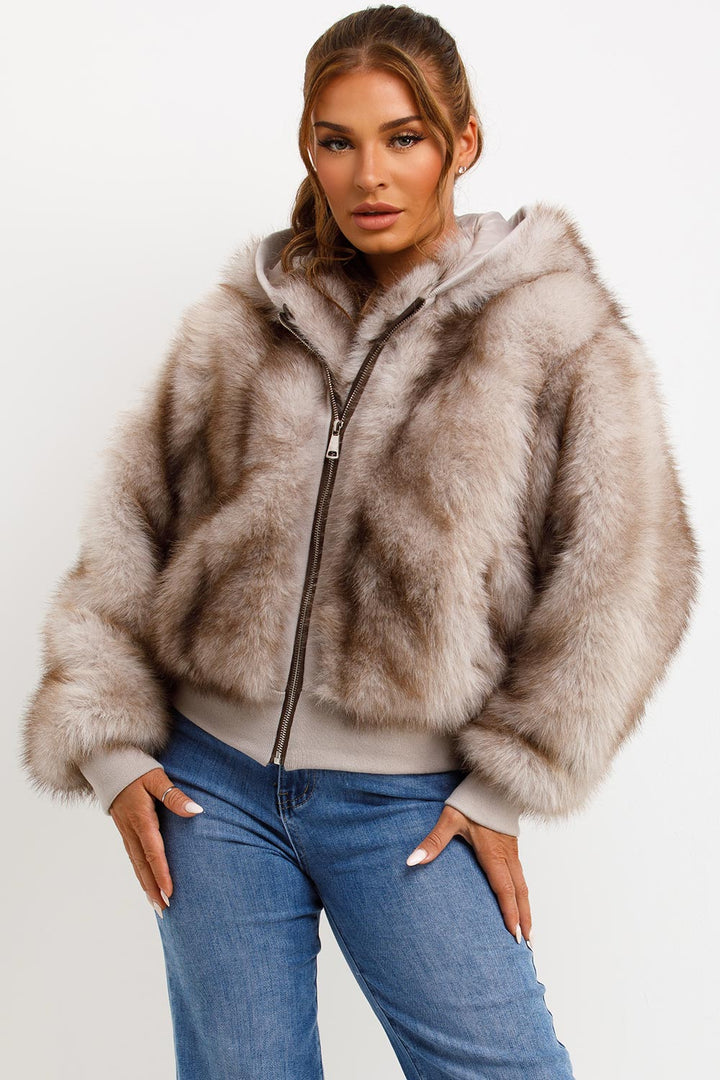 Clarice | Women’s faux fur hooded coat