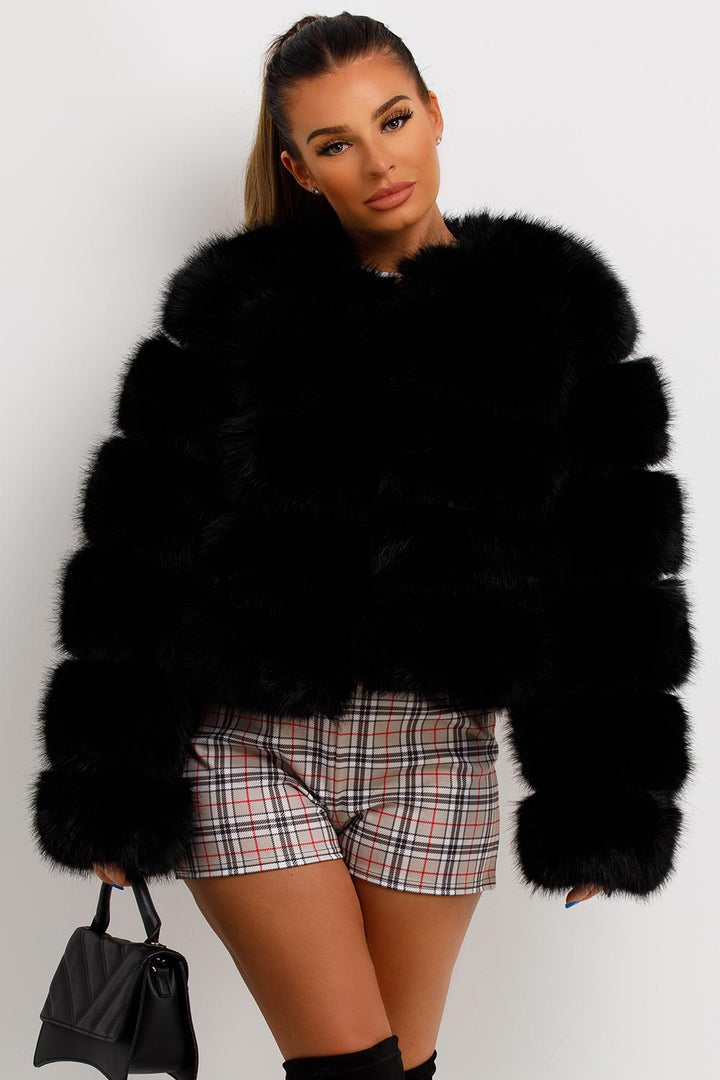 Tenley | Women’s faux fur bubble jacket