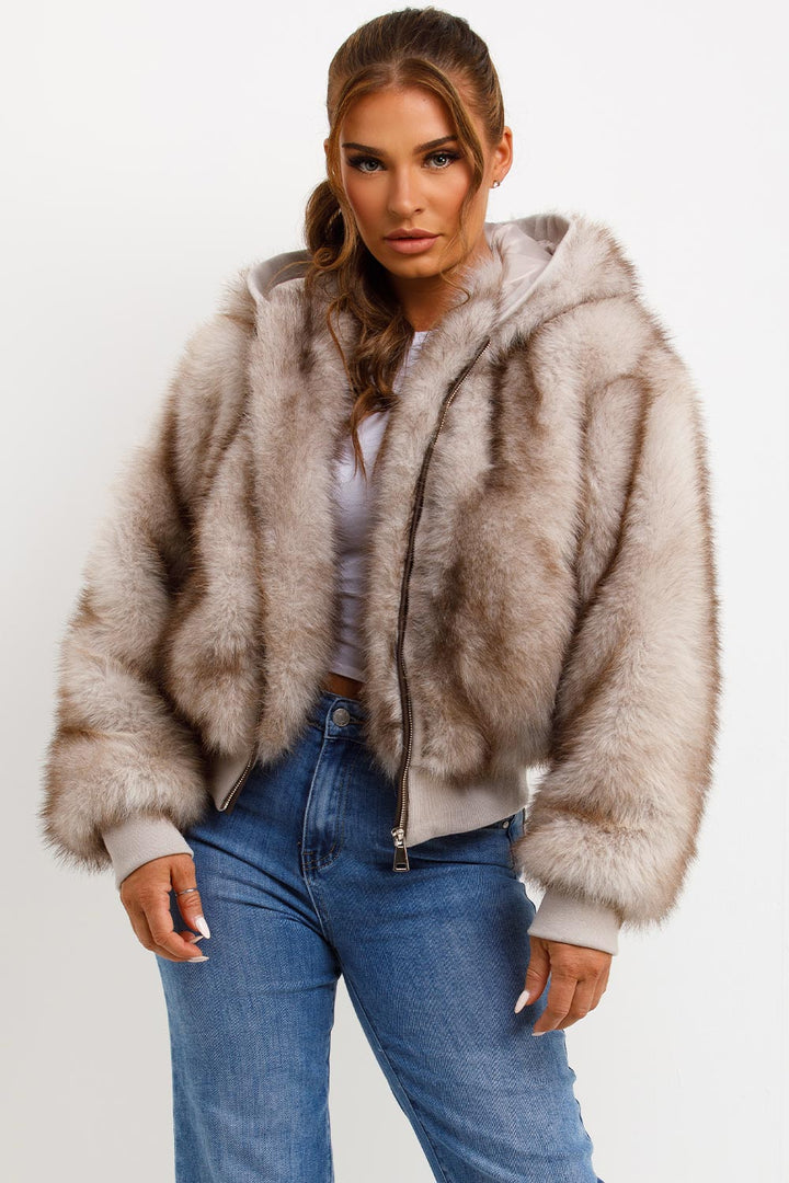 Clarice | Women’s faux fur hooded coat