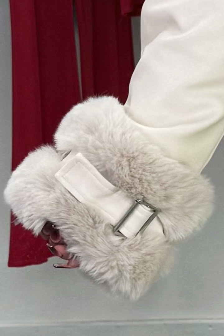 Danika | Women’s faux leather jacket with faux fur trim