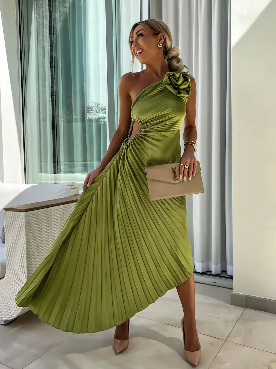 Ara | Women’s maxi gala dress with one-shoulder design and floral