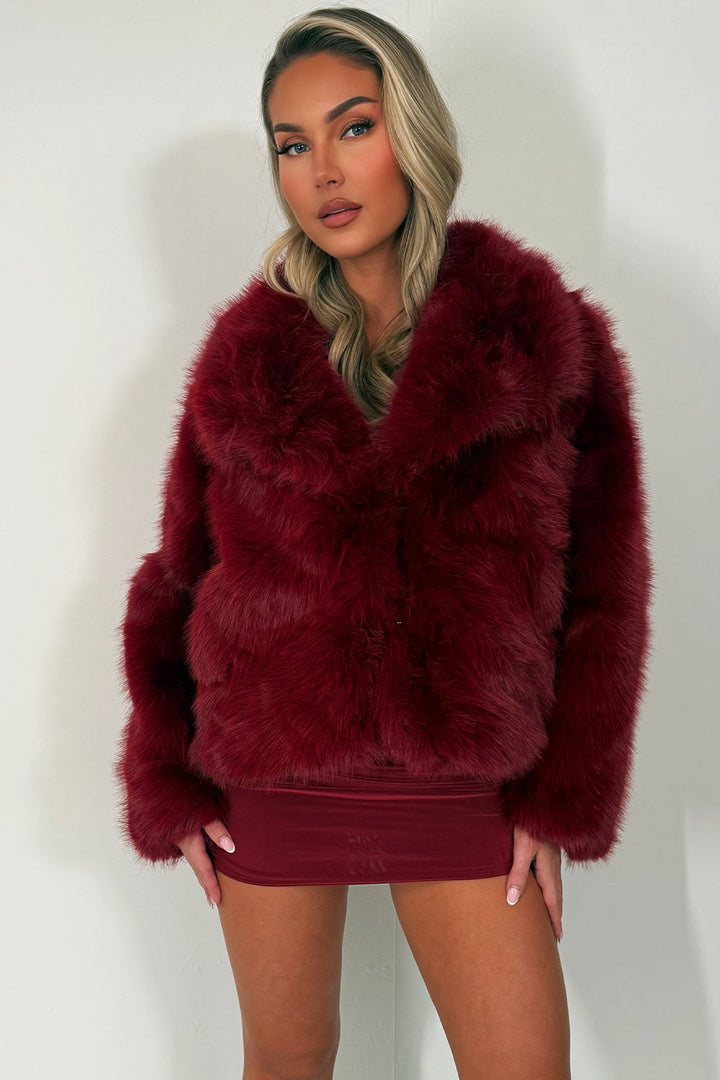 Ellorie | Women’s collared faux fur jacket